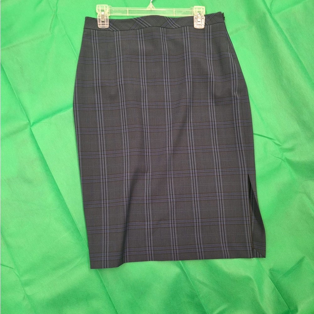 GAP Black Plaid Pencil Skirt